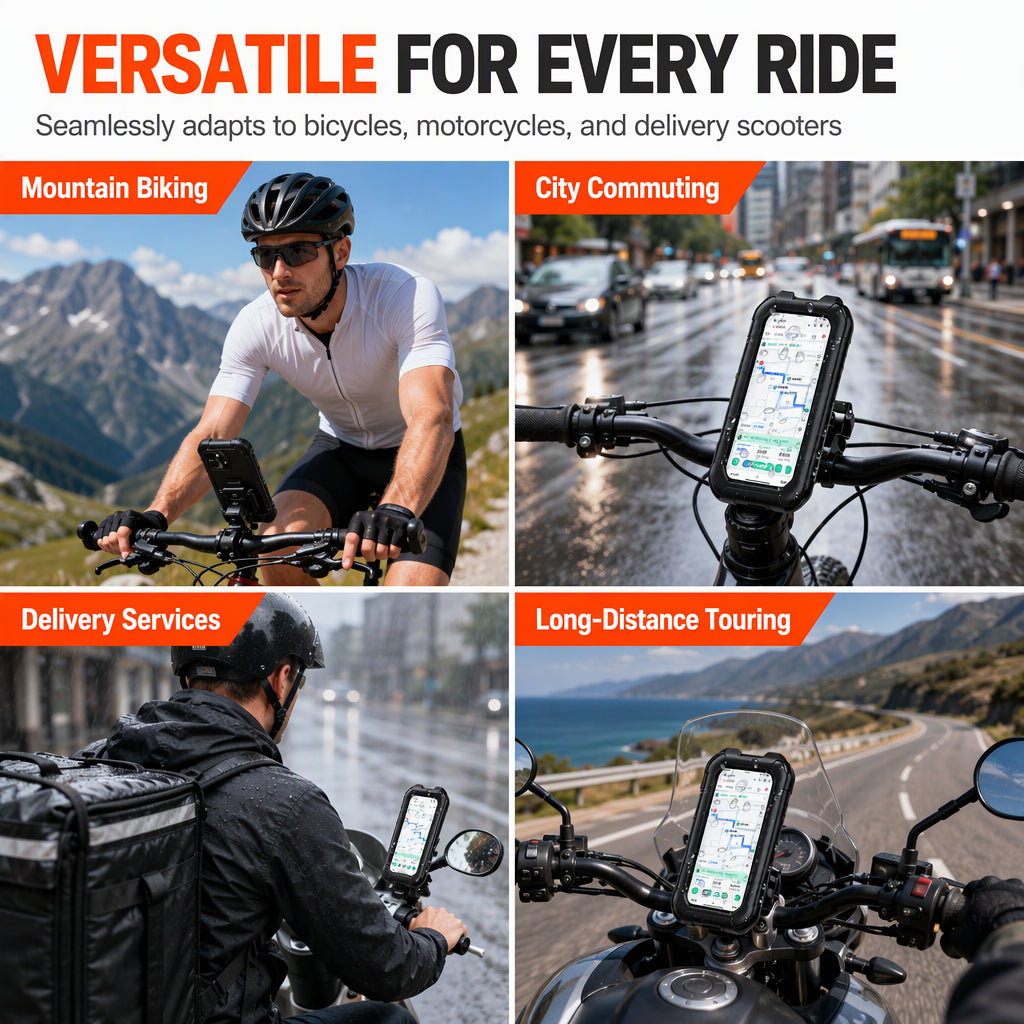 🏍️ 50 % RABATT! 📱 Mobilhållare för motorcykel och cykel – vattentät och 360° vridbar ✨