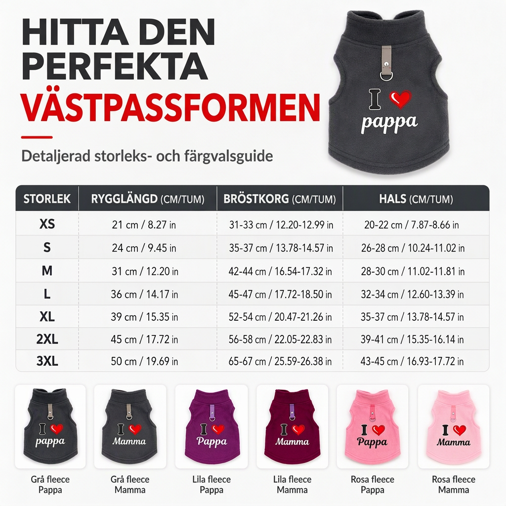 🐾 50% RABATT NU ✨ Varmt husdjurströja med kopplingsring — "Love Dad & Mum"-design ❄️