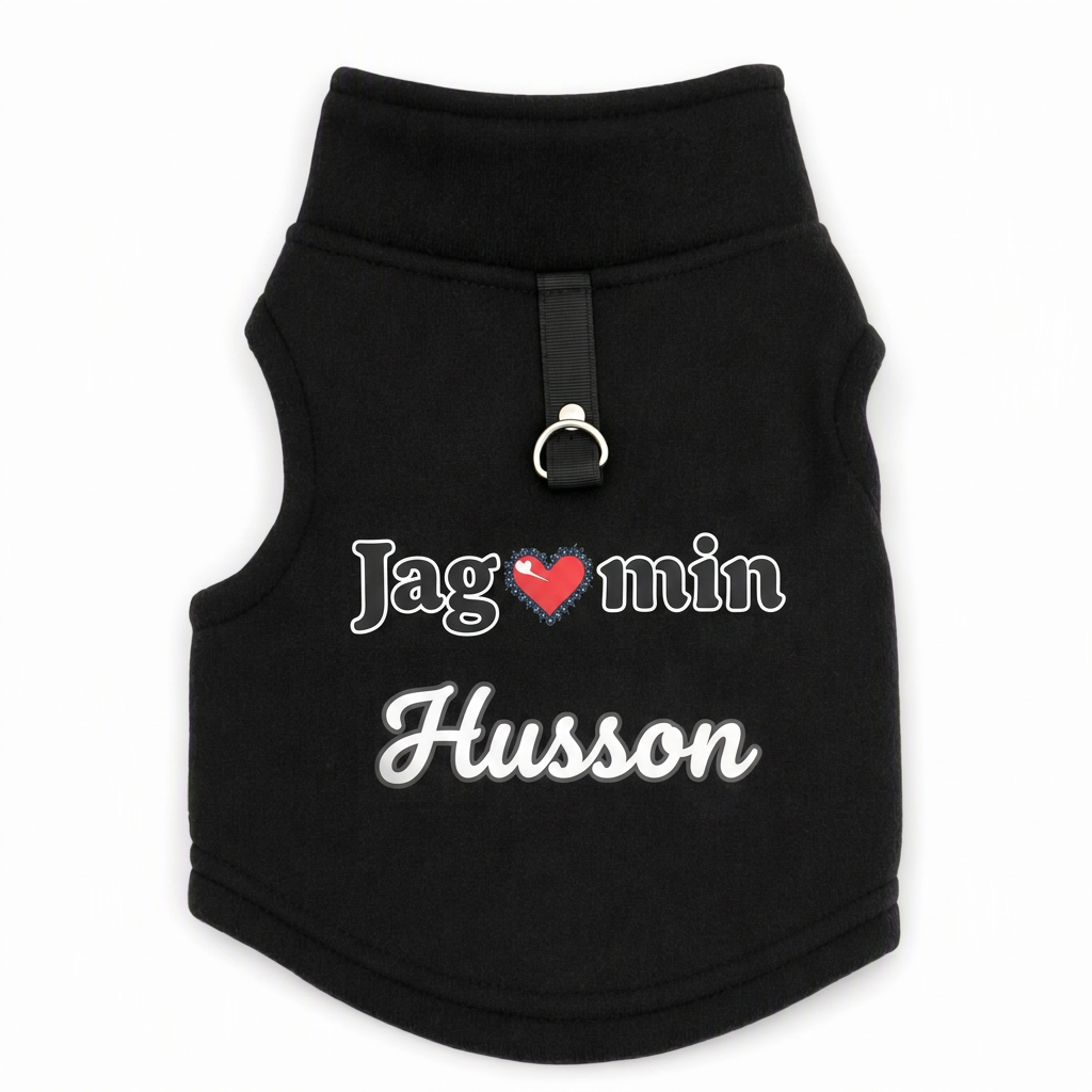 🐾 50% RABATT NU ✨ Varmt husdjurströja med kopplingsring — "Love Dad & Mum"-design ❄️