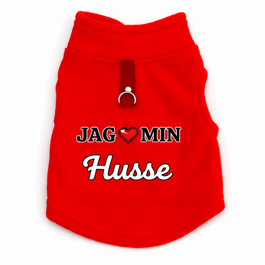 🐾 50% RABATT NU ✨ Varmt husdjurströja med kopplingsring — "Love Dad & Mum"-design ❄️