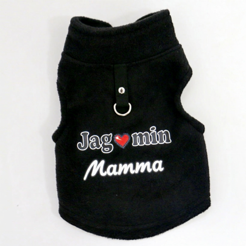 🐾 50% RABATT NU ✨ Varmt husdjurströja med kopplingsring — "Love Dad & Mum"-design ❄️