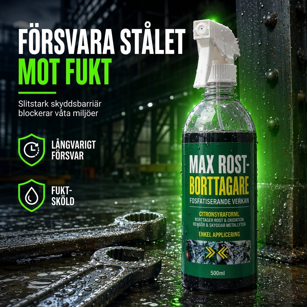 🔧 50 % RABATT NU! 🛡️ Rostborttagningsspray med fosfatskydd – löser upp tunn grovrost & bygger varaktigt skydd 💪