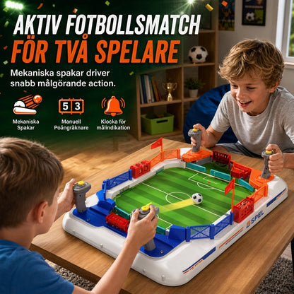 Interaktivt fotbollsspel för två på bordet - roligt brädspel för barn