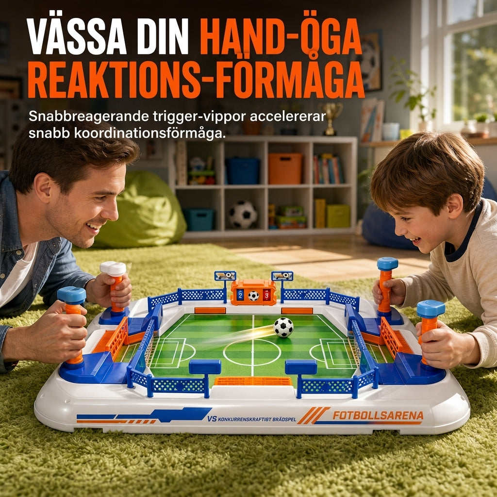Interaktivt fotbollsspel för två på bordet - roligt brädspel för barn