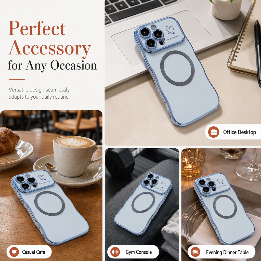 📢📢 50% RABATT! 📱 Exklusivt magnetiskt mobilskal – Vågformad design & kameralinsskydd