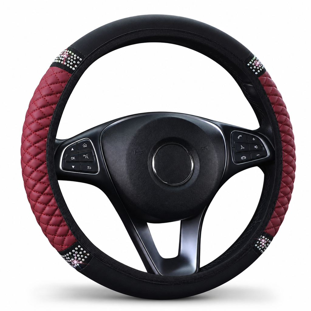 💎 50 % RABATT NU! 🚗 Rattskydd med strass – handinfattade kristaller & vadderat PU-läder för lyxig känsla 🌟