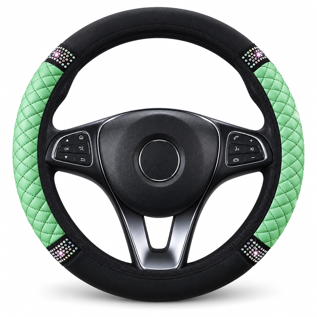💎 50 % RABATT NU! 🚗 Rattskydd med strass – handinfattade kristaller & vadderat PU-läder för lyxig känsla 🌟