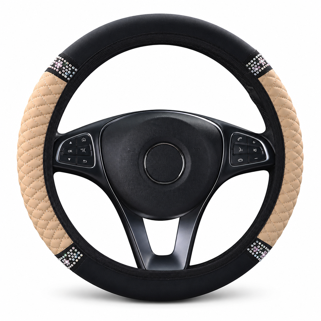 💎 50 % RABATT NU! 🚗 Rattskydd med strass – handinfattade kristaller & vadderat PU-läder för lyxig känsla 🌟