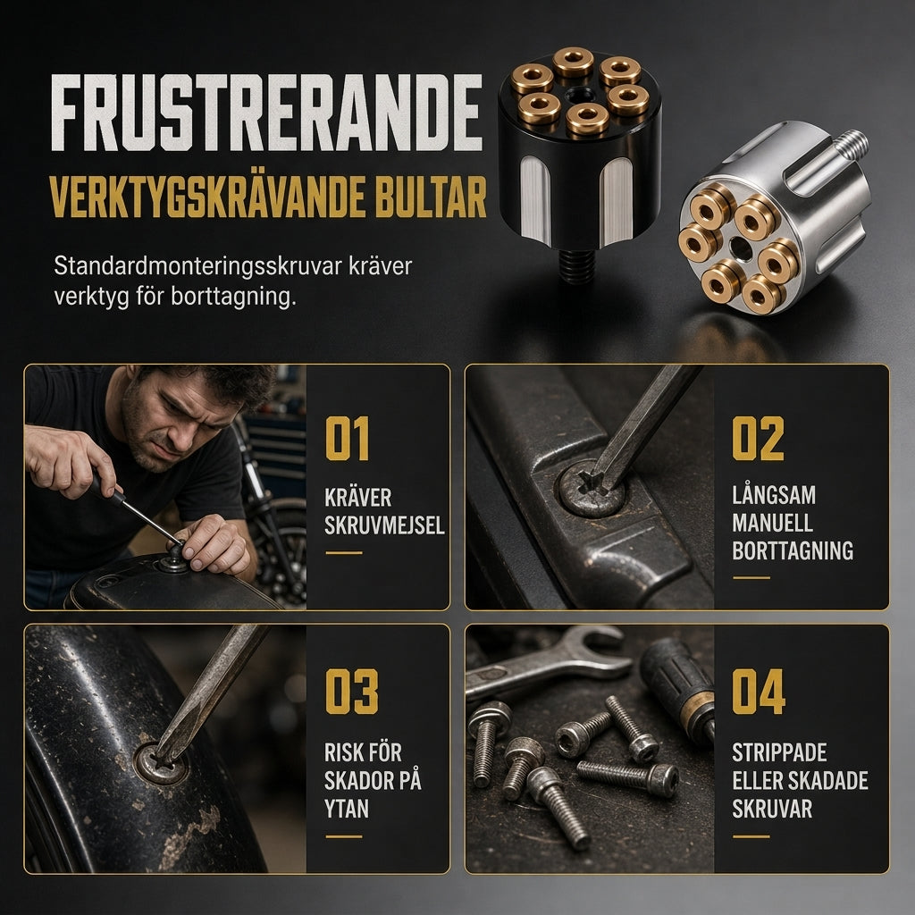 📢📢50% RABATT!! ⏰CNC-snabbstolpsbult för motorcykel, 6mm skruv för fastsättning av sitsdynan