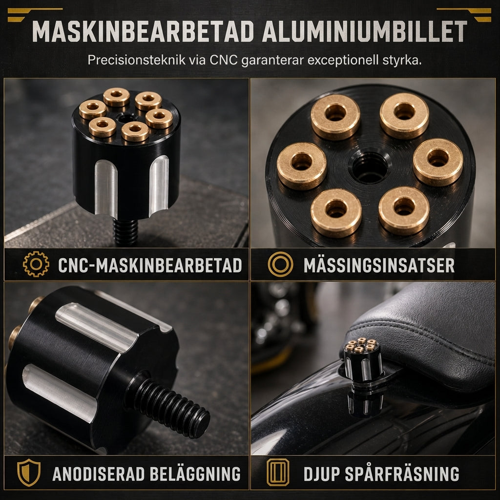 📢📢50% RABATT!! ⏰CNC-snabbstolpsbult för motorcykel, 6mm skruv för fastsättning av sitsdynan
