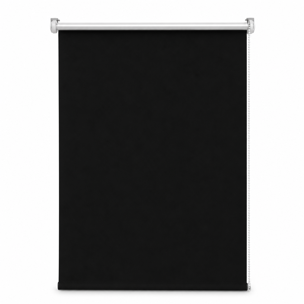 🔥50% RABATT!!📢🌑 Mörkläggningsrullgardiner – UV-skydd & sömlösa kanter, 130 cm svart