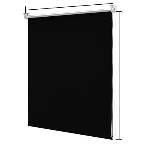 🔥50% RABATT!!📢🌑 Mörkläggningsrullgardiner – UV-skydd & sömlösa kanter, 130 cm svart