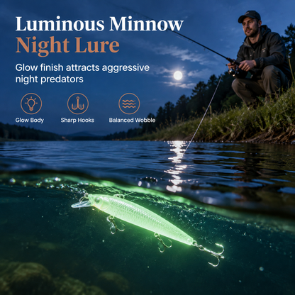 ⏳Tidsbegränsat 50 % rabatt⏰ Självlysande wobbler för nattfiske (7 cm)🎣🌙✨