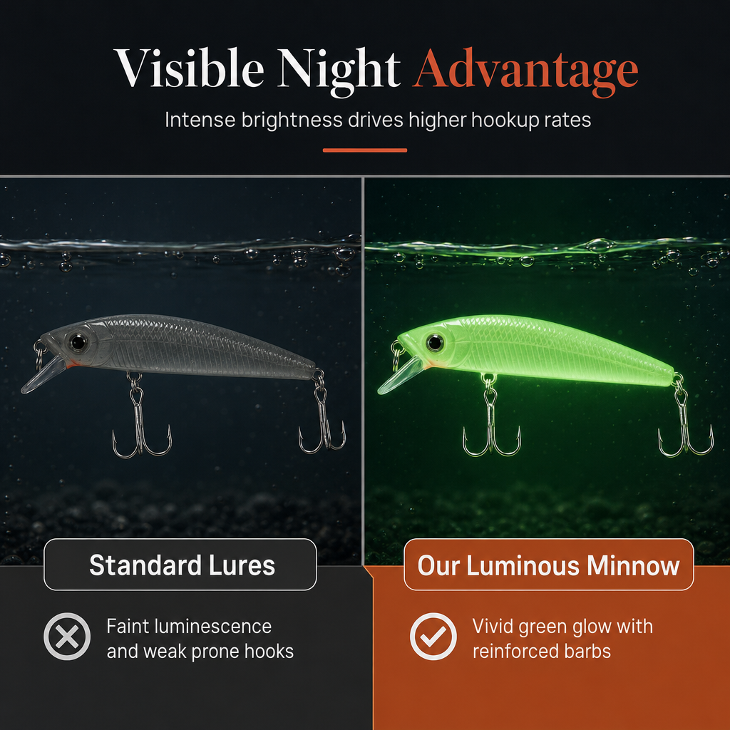 ⏳Tidsbegränsat 50 % rabatt⏰ Självlysande wobbler för nattfiske (7 cm)🎣🌙✨