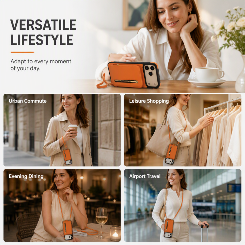 ✨ 50 % RABATT JUST NU✨Vikbart plånboksfodral med axelrem och RFID-skydd