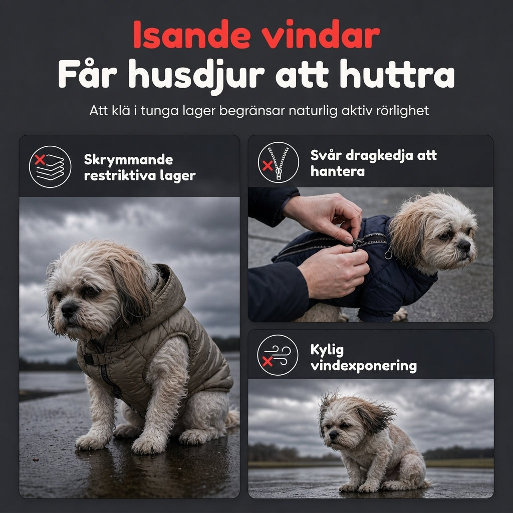 📢📢50 % RABATT JUST NU⏰Varmt hundtäcke för höst och vinter, förtjockad petrock vindbeständig väst för små medelstora och stora hundar