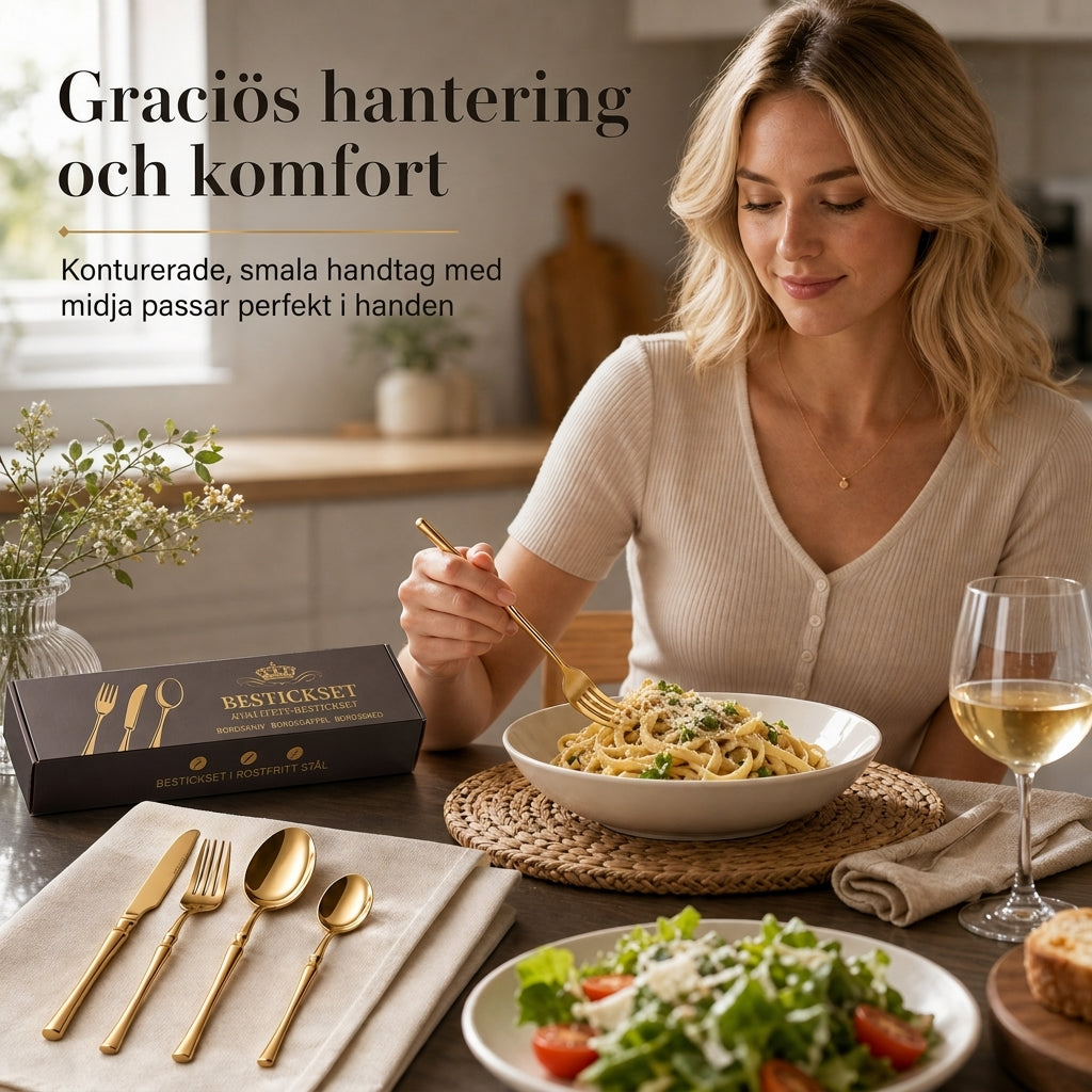 🍴 Bestickset i rostfritt stål – 24 delar