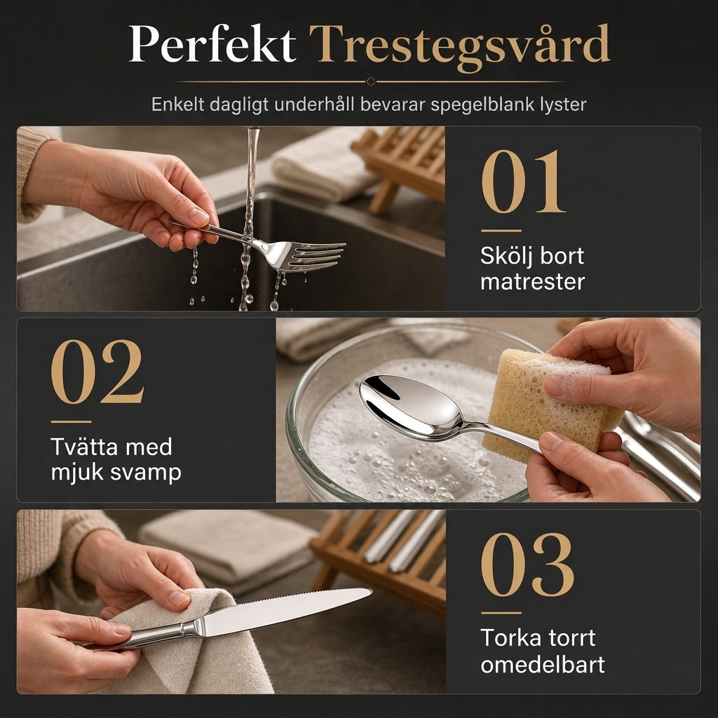 🍴 Bestickset i rostfritt stål – 24 delar