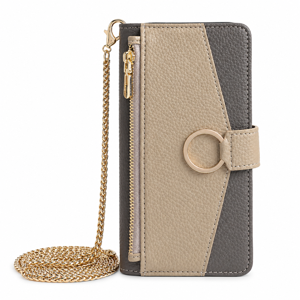 📱 50% RABATT! ✨ Lyxig plånboksfodral i crossbody-stil för telefonen med kortfack & stödfunktion 👛