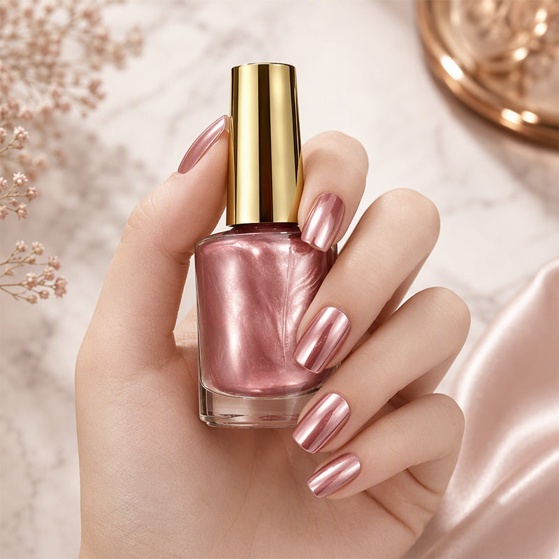 🔥50 % RABATT!!📢💅 Snabbtorkande metallic-nagellack – kraftfull metallicglans och snabbtorkande färg. Få festklara naglar på några minuter ✨