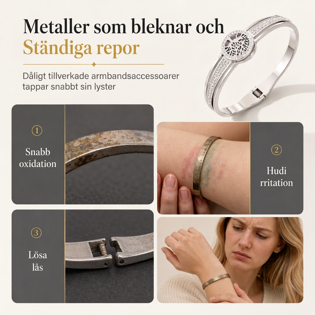 🌿 Armband i rostfritt stål med livets träd – Elegant och gnistrande smycke ✨💎