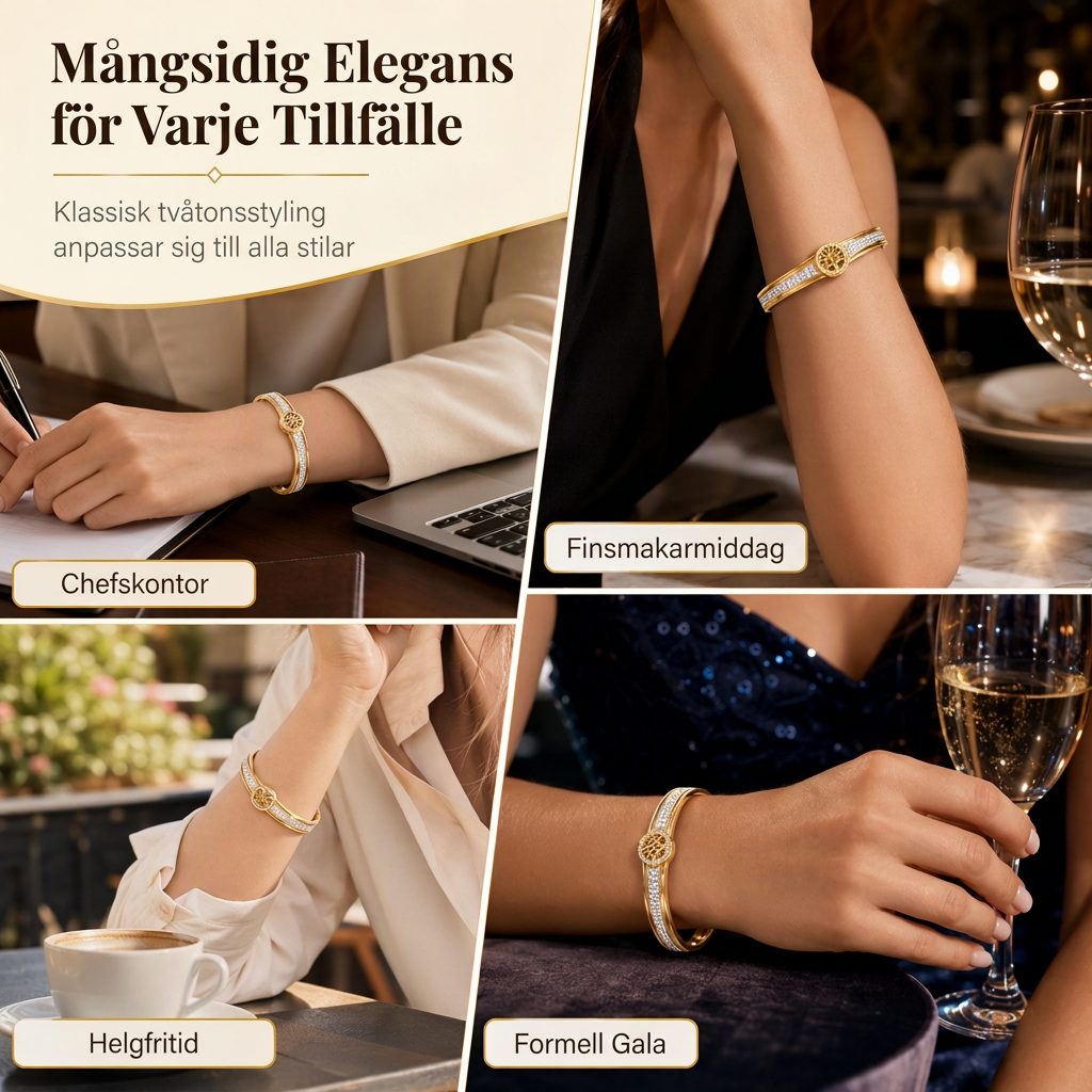 🌿 Armband i rostfritt stål med livets träd – Elegant och gnistrande smycke ✨💎