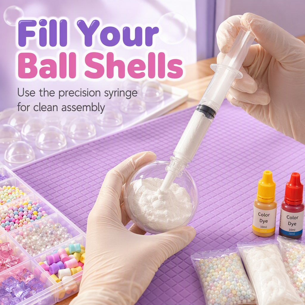 🌈 DIY stressbollsset – blanda färgglad lera & glitter för känselstimulerande lek, läckagesäker konstruktion ✨