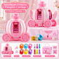 🎀 50% RABATT! ✨ Sminkset för Barn i Rosa Sminklåda – Tvättbar Leksakssmink & Nageldekorationsset för Små Prinsessor 👑