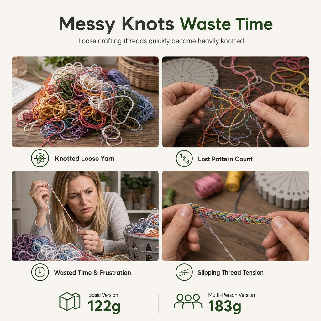 📢📢 50% RABATT🧵DIY Flätningskit för rep och snören – Komplett set i låda för vuxna & nybörjare