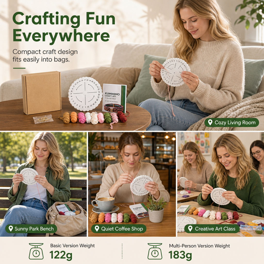 📢📢 50% RABATT🧵DIY Flätningskit för rep och snören – Komplett set i låda för vuxna & nybörjare