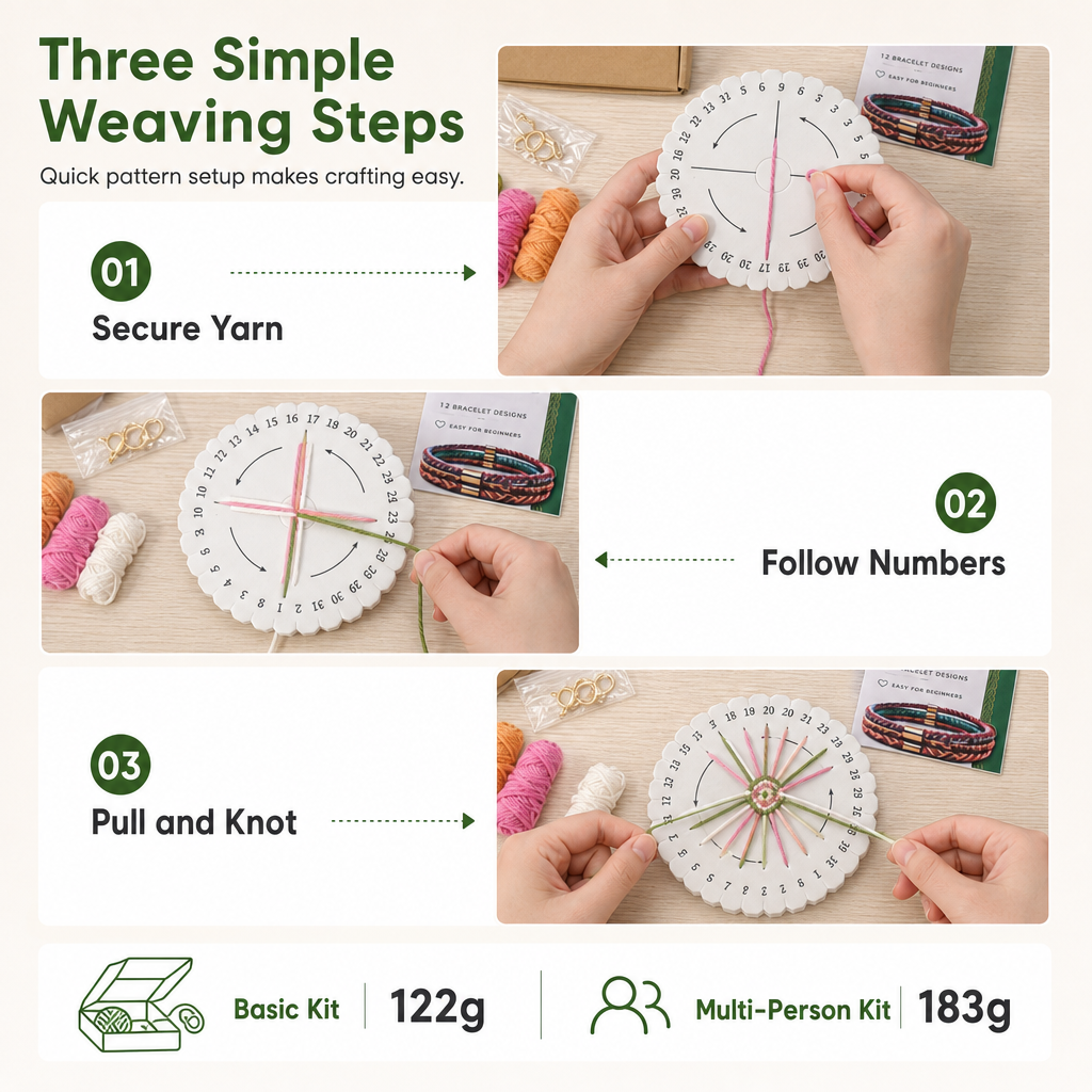 📢📢 50% RABATT🧵DIY Flätningskit för rep och snören – Komplett set i låda för vuxna & nybörjare