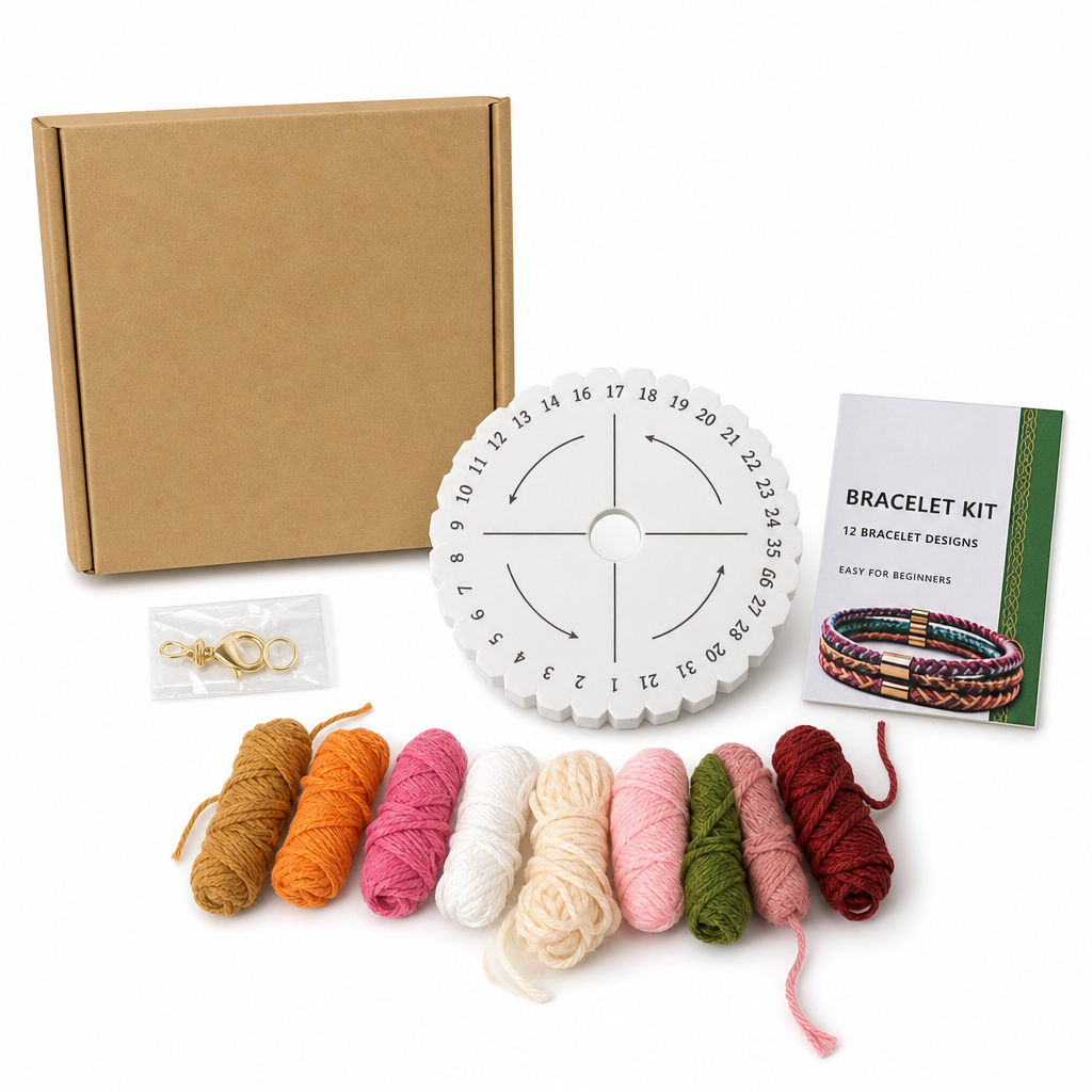 📢📢 50% RABATT🧵DIY Flätningskit för rep och snören – Komplett set i låda för vuxna & nybörjare