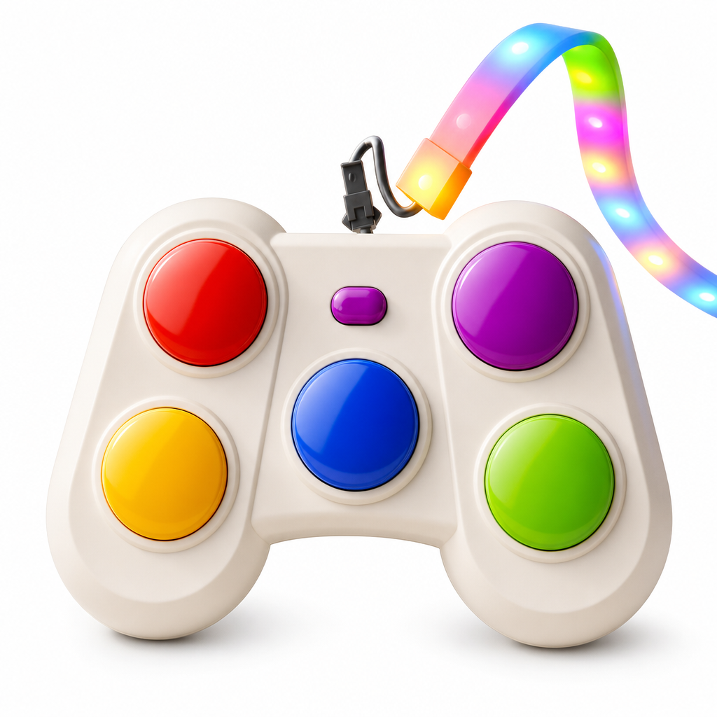 📢📢 50% RABATT🎮Handhållet Ljusminnesspel för Barn – Musikalisk Elektronisk Leksak med Dubbla Spellägen