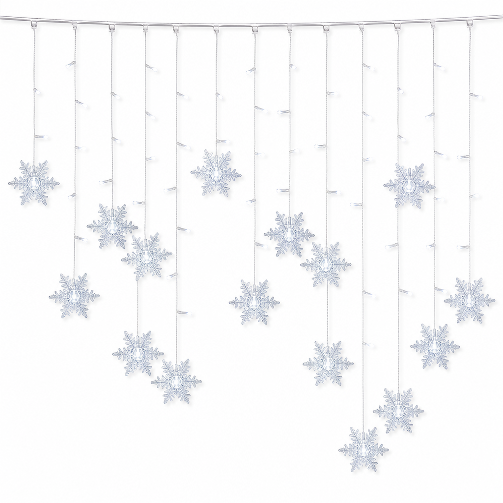 ❄️ 50% RABATT! ✨ LED Snöflinga Gardinbelysning – Vattentät & festlig dekoration ✨