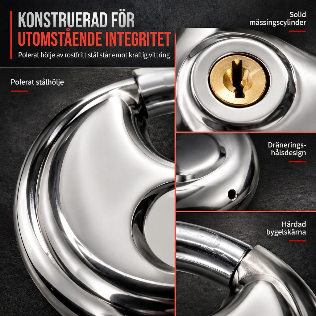 📢📢50% RABATT!! ⏰Kraftigt runt disc-hänglås med kärna av ren koppar, vattentätt, rostskyddat och stöldskyddat med skärmad bygel, perfekt för grindar, skjul och trädörrar 🔒