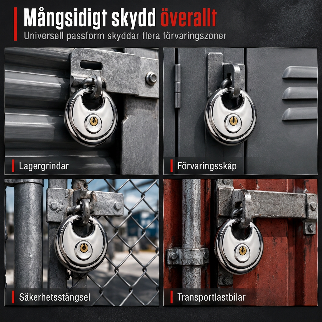 📢📢50% RABATT!! ⏰Kraftigt runt disc-hänglås med kärna av ren koppar, vattentätt, rostskyddat och stöldskyddat med skärmad bygel, perfekt för grindar, skjul och trädörrar 🔒